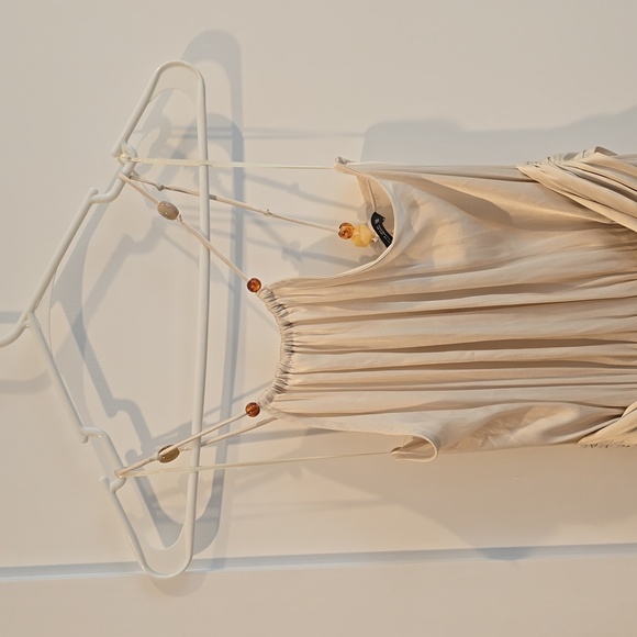 ZARA | Limited Edition| NWOT Champagne Grecian Beaded Maxi Dress| Size XS - Picture 8 of 16